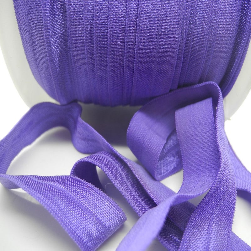 PAMIR TONG 5/8'' Fold Over Elastic FOE Headband Baby Hair Bow Soft Fold Over Elastic Binding Webbing Tape Craft Sewing Assortment Color (50 Yards Mixed) - Image 5